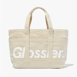 🆕 NWT Glossier Brooklyn Exclusive Utility Bag Cotton Canvas Tote Pocket Purse